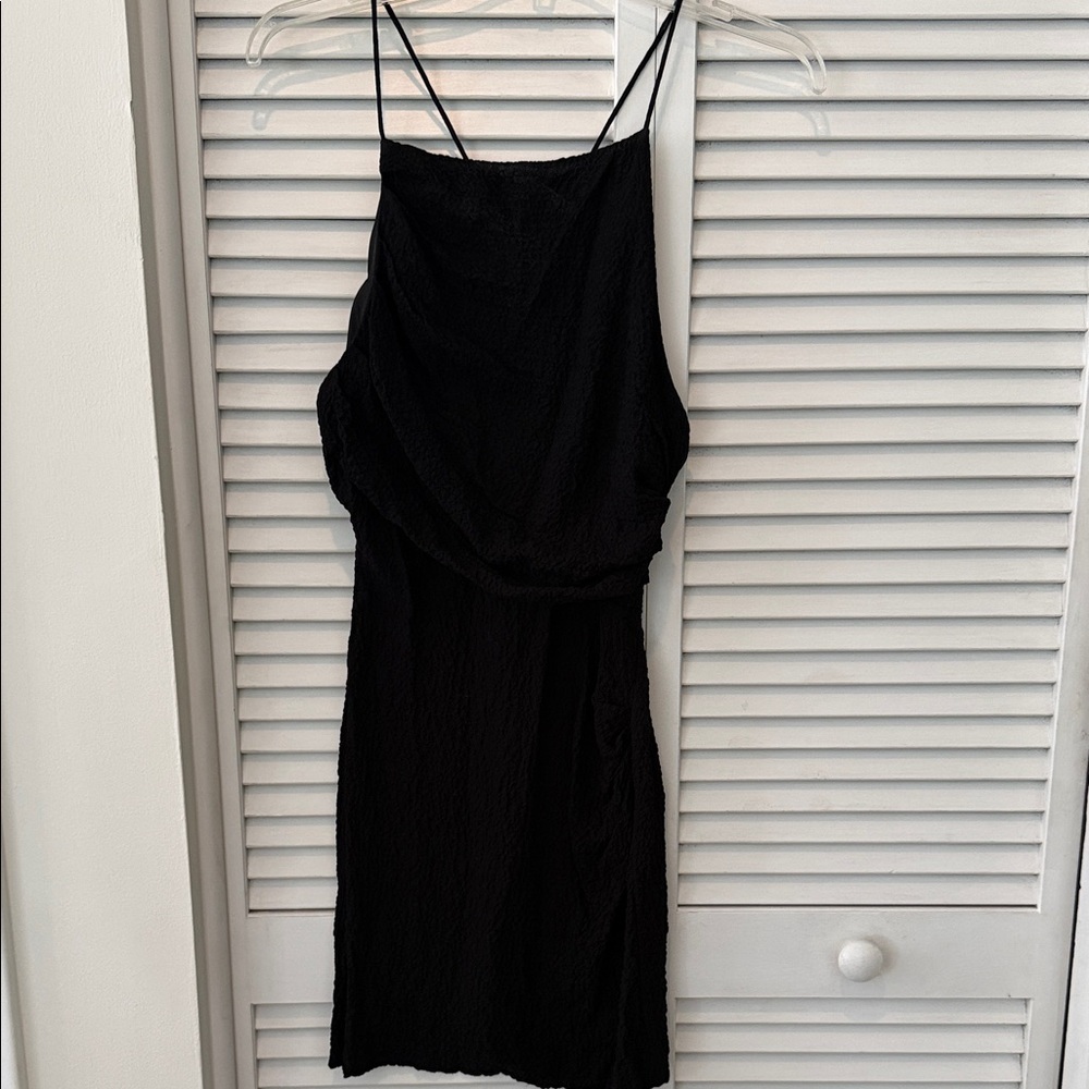 Zara Black Textured Dress